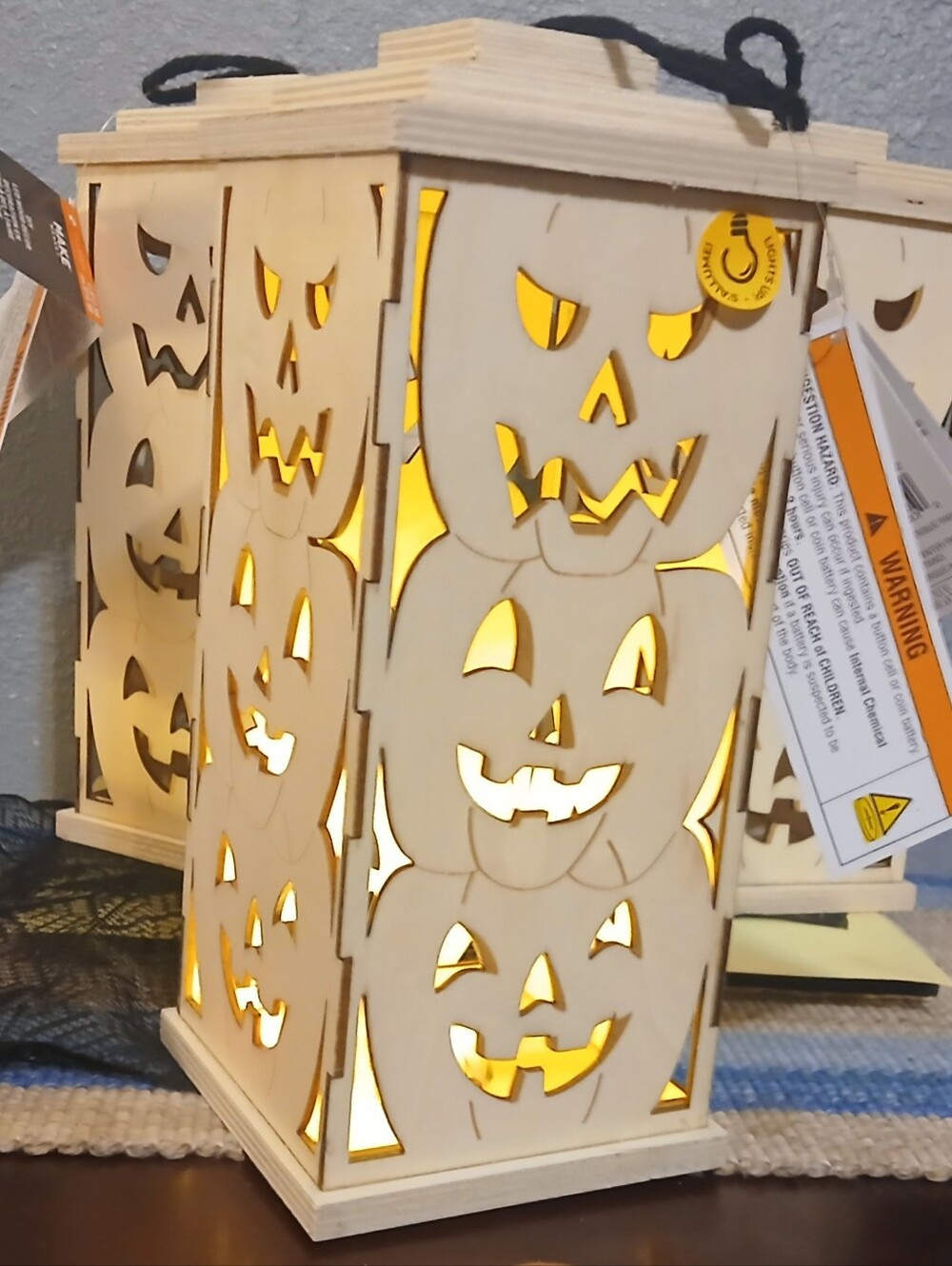New LED Plywood Hallowee Decor - Pumpkin Lantern